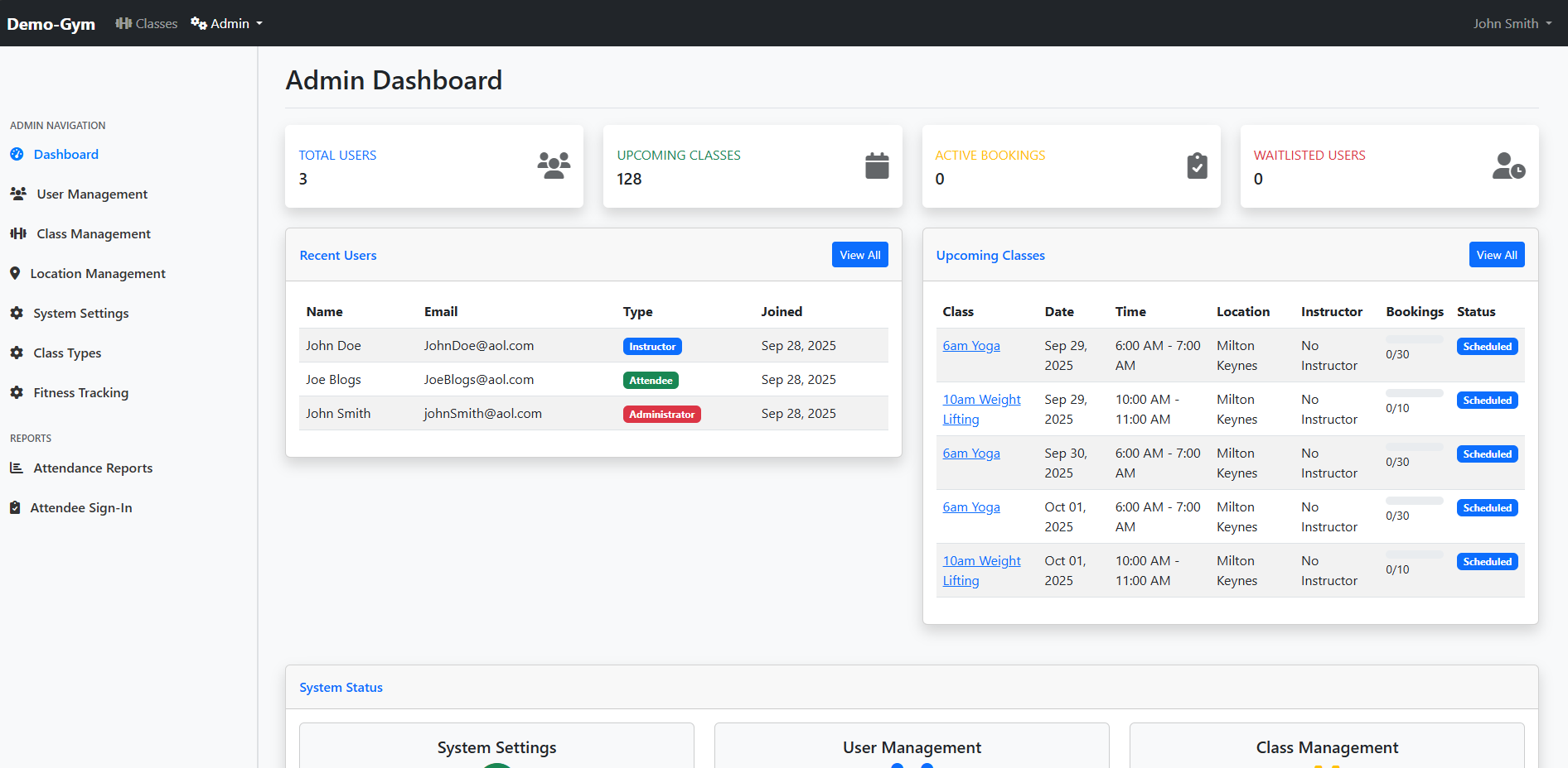 Admin Dashboard