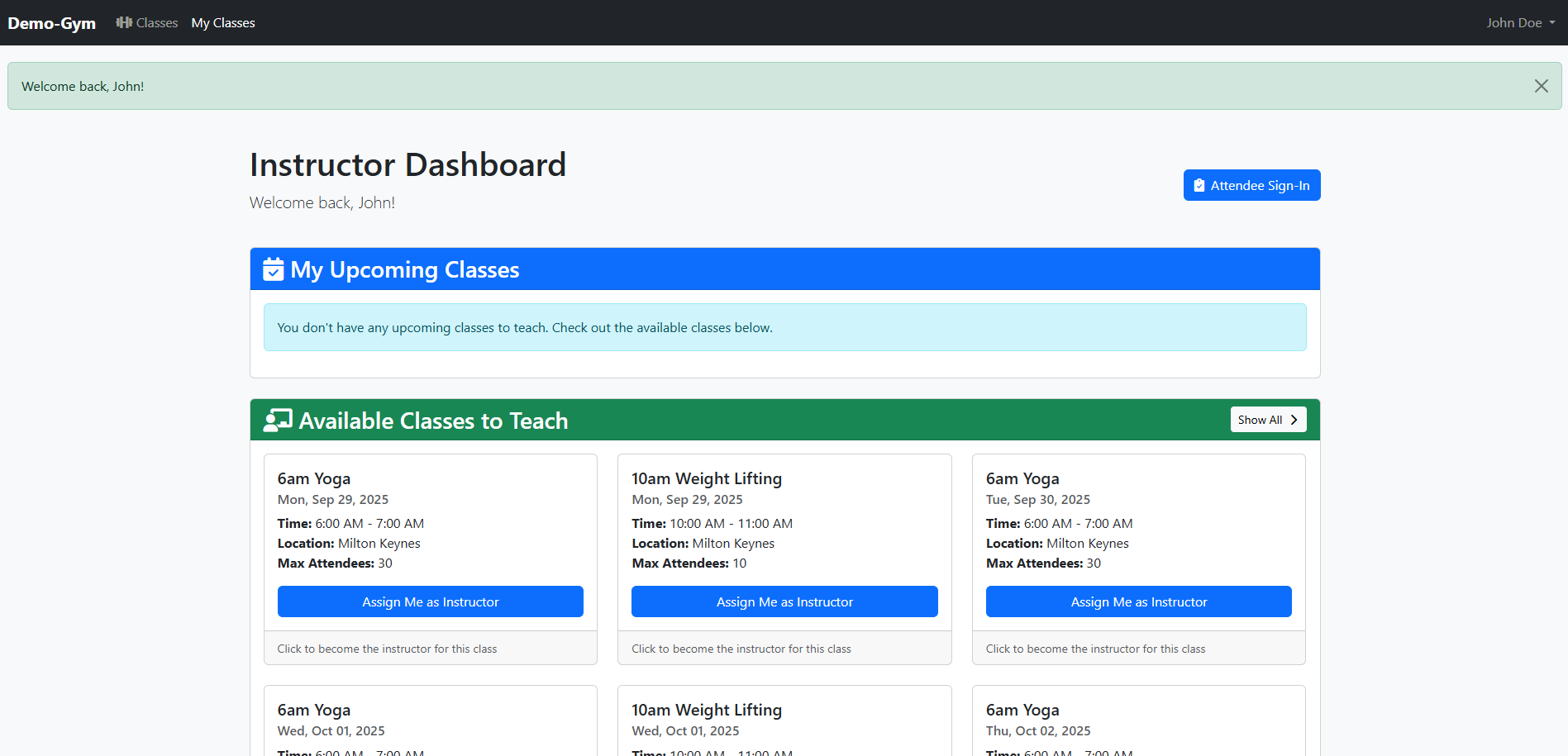 Instructor Dashboard